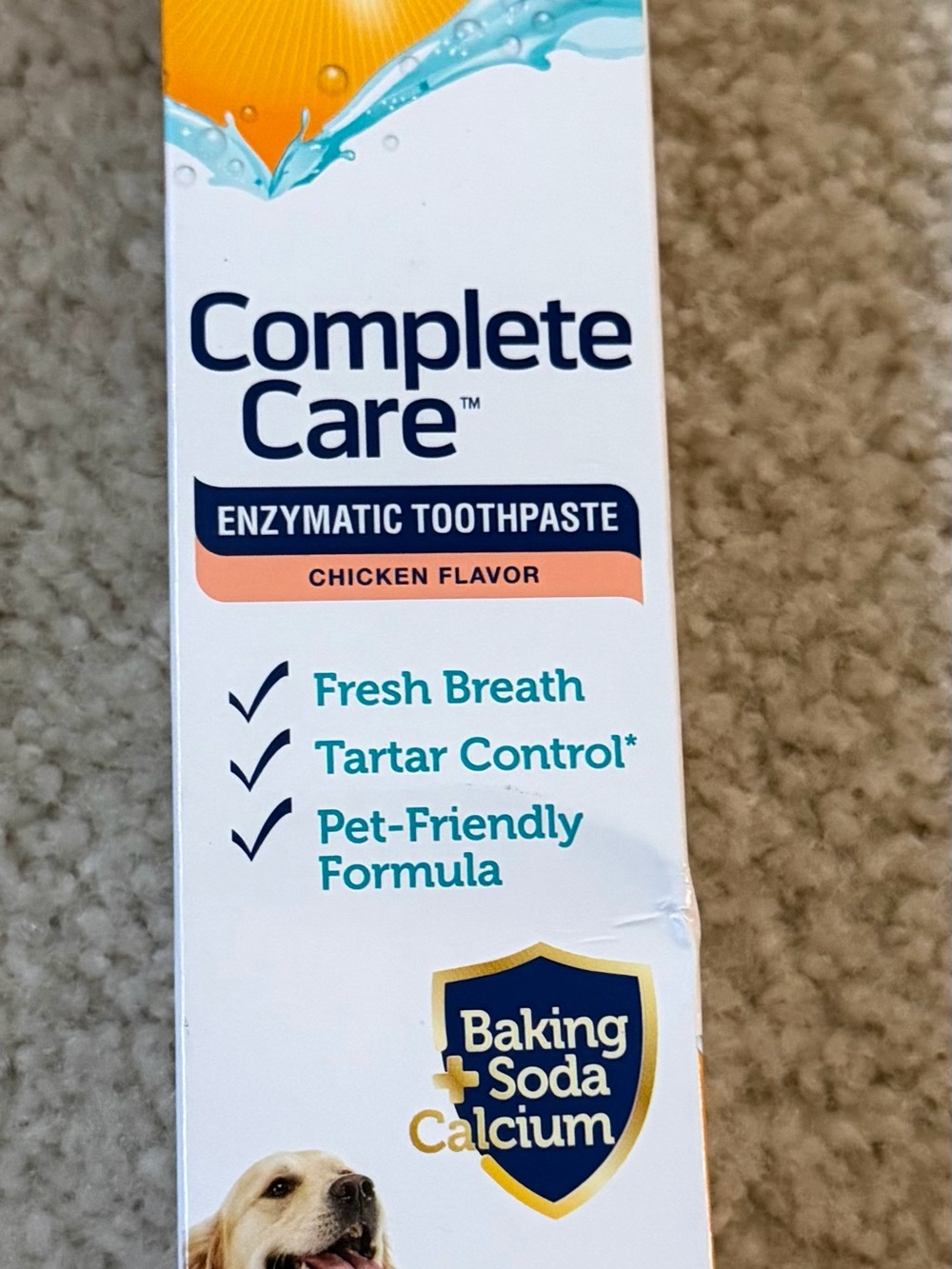 Complete Care Enzymatic Chicken Toothpaste - Fresh Breath (White/Orange)
